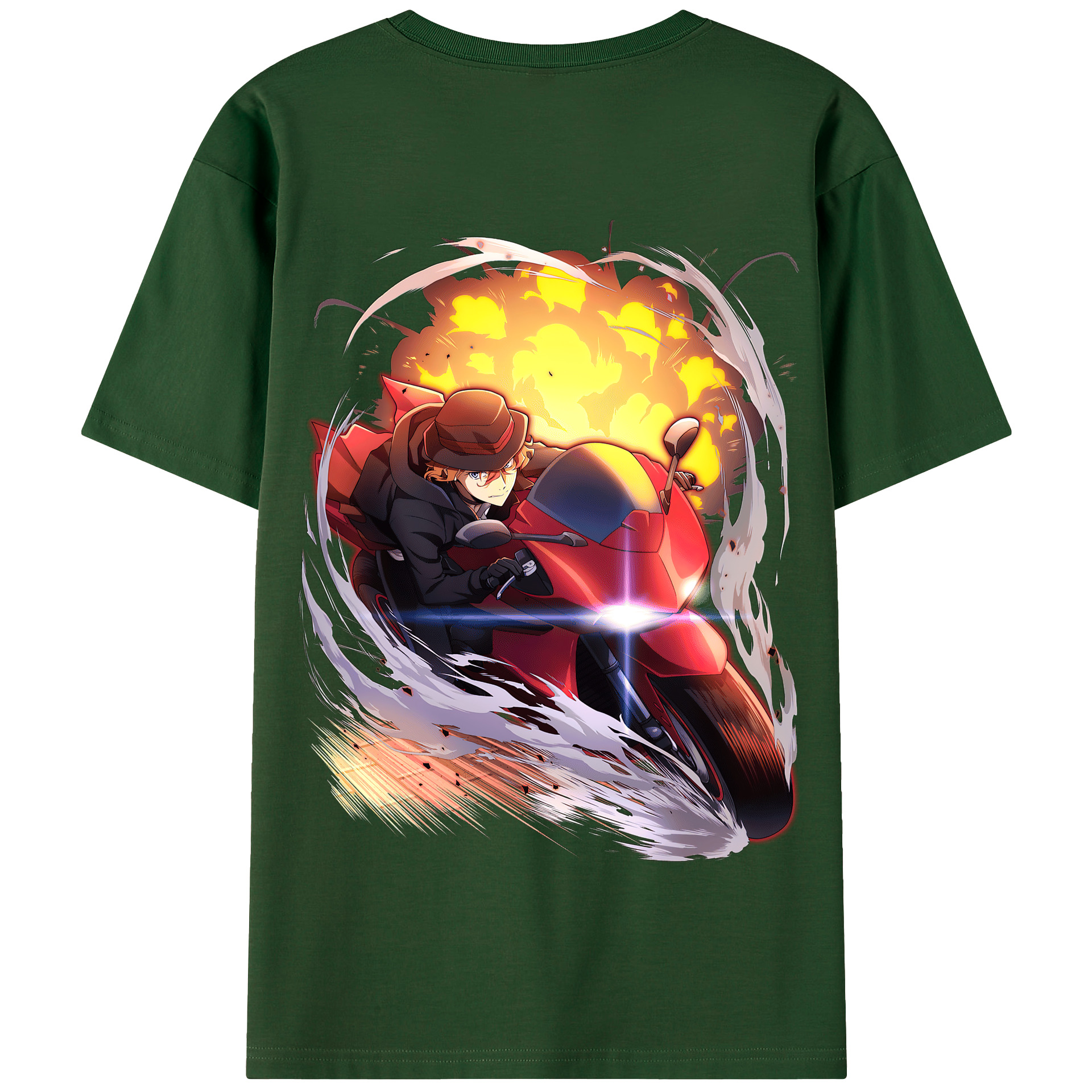 （画像用） 文豪ストレイドッグス Bungo Stray Dogs 綿100％半袖Tシャツ（背面プリント）